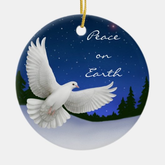 Peace on Earth Dove Ornament (Voorkant)