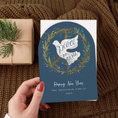 Peace on Earth Dove Peace Sign Krans Holiday Kaart
