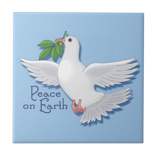 Peace on Earth Dove Tegeltje (Voorkant)