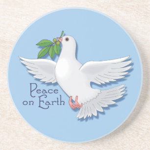 Peace on Earth Dove Zandsteen Onderzetter