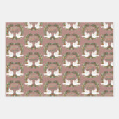 Peace on Earth Duiven Kerst Feestdagen CUSTOM Inpakpapier Vel (Voorkant 3)