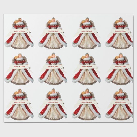 Peace on Earth Engel inpakpapier (Vlak)