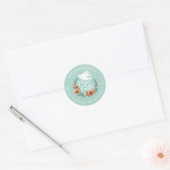 Peace on Earth-etiket voor kerstmis Ronde Sticker (Envelop)