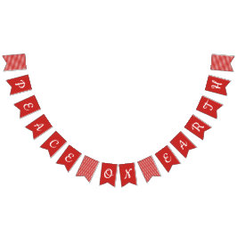 Peace on Earth Holiday Bunting Flags Vlaggetjes