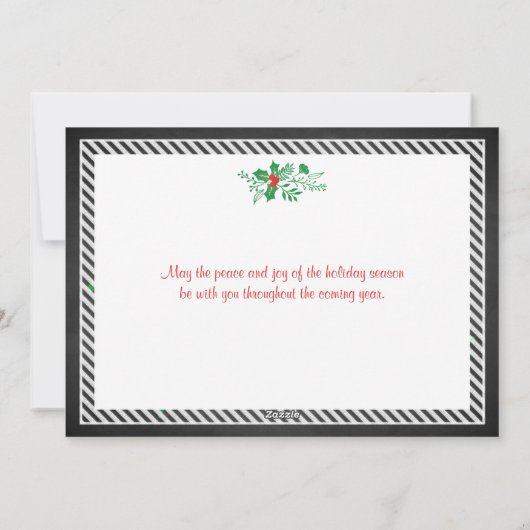 Peace on Earth Holiday Card | Faux-alkboard Feestdagenkaart (Achterkant)
