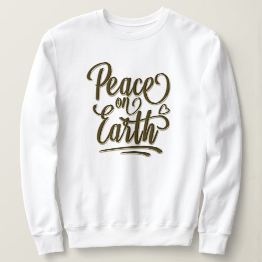Peace On Earth Holidays Sweatshirt Cadeau de Noël (Design devant)