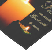 Peace on Earth-kerstkeuzerondje Korte Tafelloper (Hoek)