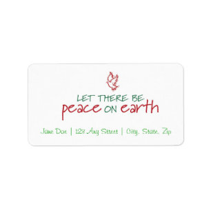 Peace on Earth-kerstlabel Etiket