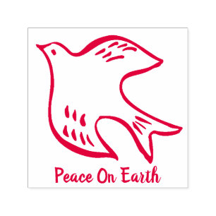 Peace on Earth Kerstmis Christelijke Dove Zelfinktende Stempel