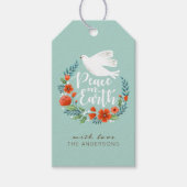 Peace on Earth-kerstscript Cadeaulabel (Voorkant)
