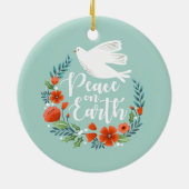 Peace on Earth-kerstscript Keramisch Ornament (Achterkant)