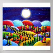 Peace on Earth Landscape Folk Art Print (Voorkant)