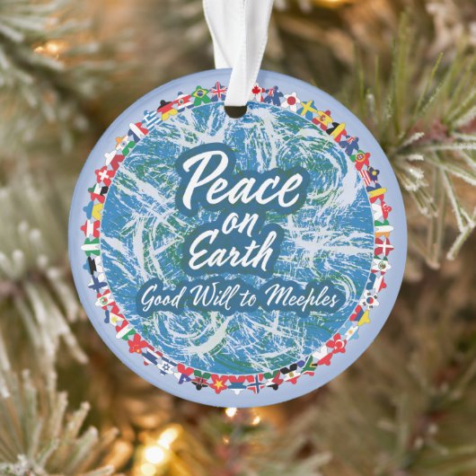 Peace on Earth Meeples Acryl Ornament (Boom)