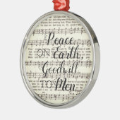 Peace on Earth Metal Ornament (Links)