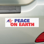 PEACE on earth not war warmonger deep-state Bumpe Bumpersticker (Op auto)