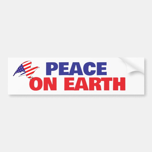 PEACE on earth not war warmonger deep-state Bumpe Bumpersticker (Voorkant)