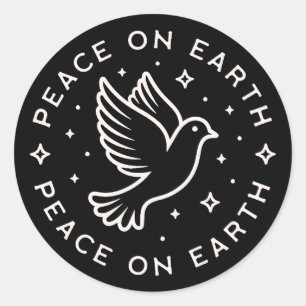 Peace on Earth Ronde Sticker