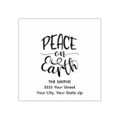 Peace on Earth Terugkeeradres Rubberstempel (Afrduk)