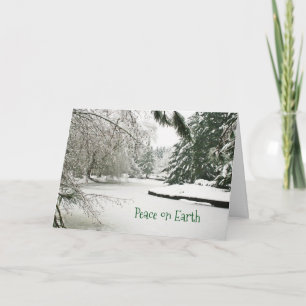 Peace on Earth Wenskaart voor kerst Feestdagen Kaart
