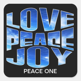 PEACE ONE VIERKANTE STICKER