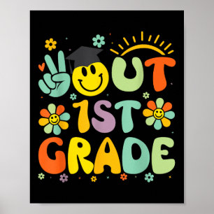 Peace Out 1e klas CL van 2025 Afscheid Afstuderen Poster