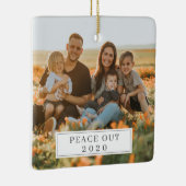 Peace Out 2020 Funny COVID-kerst Keramisch Ornament (Rechts)
