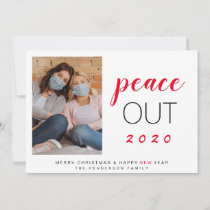 Peace Out 2020 Photo Happy Nieuwjaar Feestdagenkaart