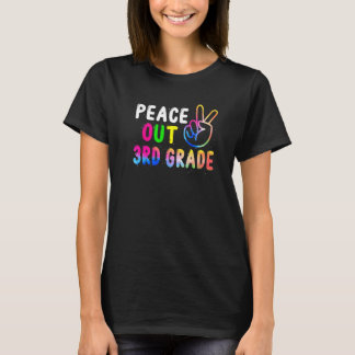 Peace Out 3rd Grade Last Day Of School Teacher Gir T-shirt
