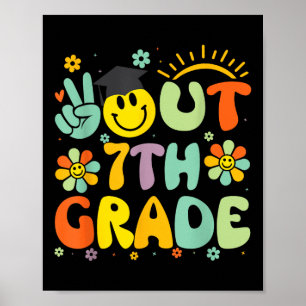 Peace Out 7e klas CL van het Afstuderen tot ziens Poster