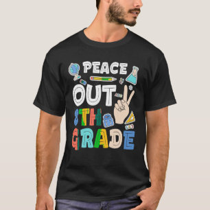 Peace Out 8e Graad T Shirt Achtste Graad Graduatio