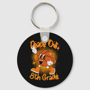 Peace Out 8th Grade Afstuderen laatste dag van Sleutelhanger
