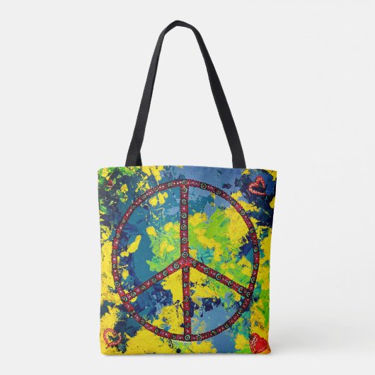 Peace Out Canvas tas (Achterkant)