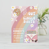 Peace Out Chiffres simples Invitation 10e annivers (Debout devant)