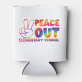 Peace Out Elementary School Tie Dye vorige dag Blikjeskoeler (Voorkant)