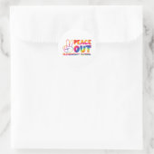 Peace Out Elementary School Tie Dye vorige dag Ronde Sticker (Tas)
