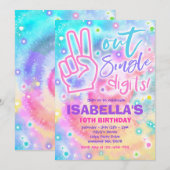 Peace Out enkele cijfers Hippy Tie Dye Verjaardag  Kaart (Voorkant / Achterkant)