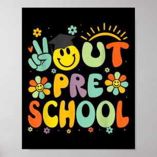 Peace Out Preschool CL van het Goodbye Afstuderen Poster