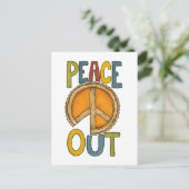 Peace Out Pumpkin Pie Briefkaart (Staand voorkant)