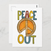 Peace Out Pumpkin Pie Briefkaart (Voorkant / Achterkant)