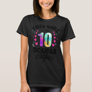 Peace Out Single Digits Im 10-tiental Dye Birthday T-shirt