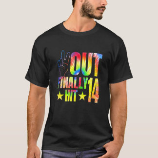 Peace Out sloeg eindelijk 14 jaar oud 14e verjaard T-shirt