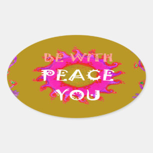 Peace Ovale Sticker