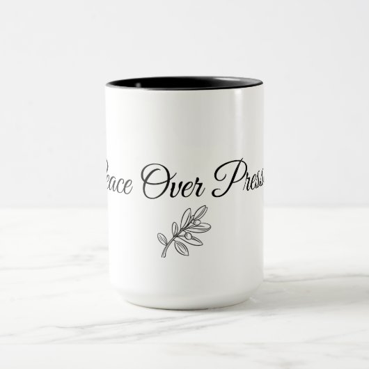 Peace Over Pressure – Calm Morning Minimal Mug (Centre)