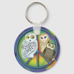 Peace Owl~sleutelhanger Sleutelhanger