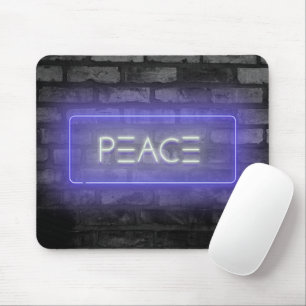 PEACE Paars Neon Sign Muismat