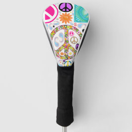 Peace & Paisley Collage Golf Head Hoesje Golfheadcover