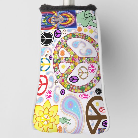 Peace & Paisley Collage Golfheadcover (Draai 90)