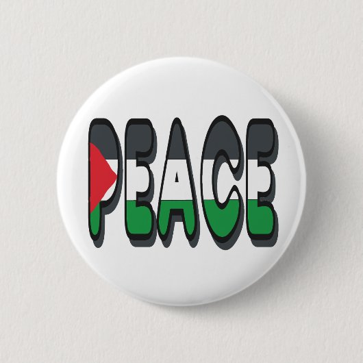 Peace Palestine Ronde Button 5,7 Cm (Voorkant)