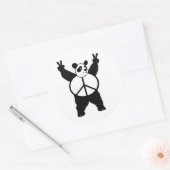 Peace Panda Ronde Sticker (Envelop)