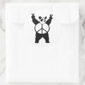 Peace Panda Ronde Sticker (Tas)